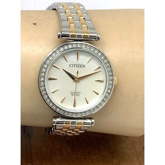 Citizen Women's Watch ER0216-67D Quartz White Mother of Pearl Dial Two Tone - Picture 10 of 13